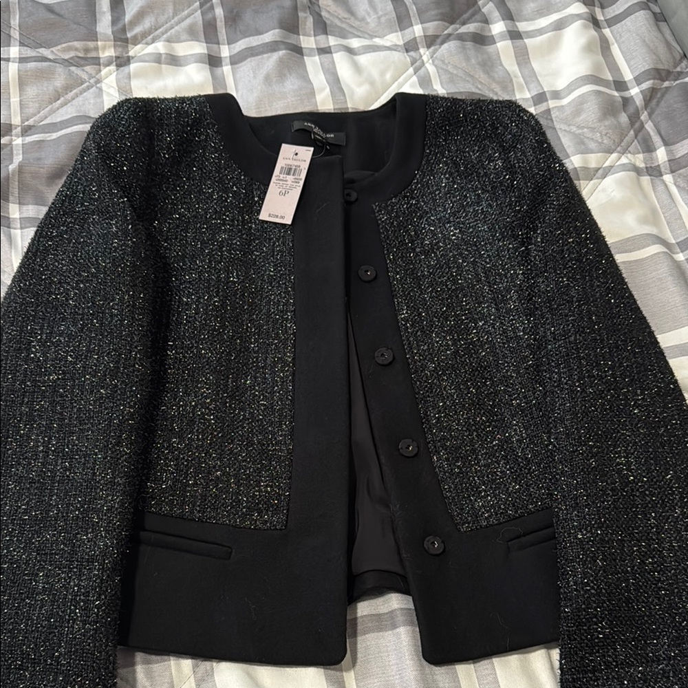 Ann Taylor Black Sparkly Blazer